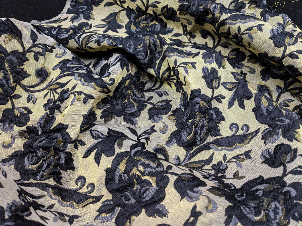 FS-21184 - 印度凸紋花型金蔥織錦緞 (6色)