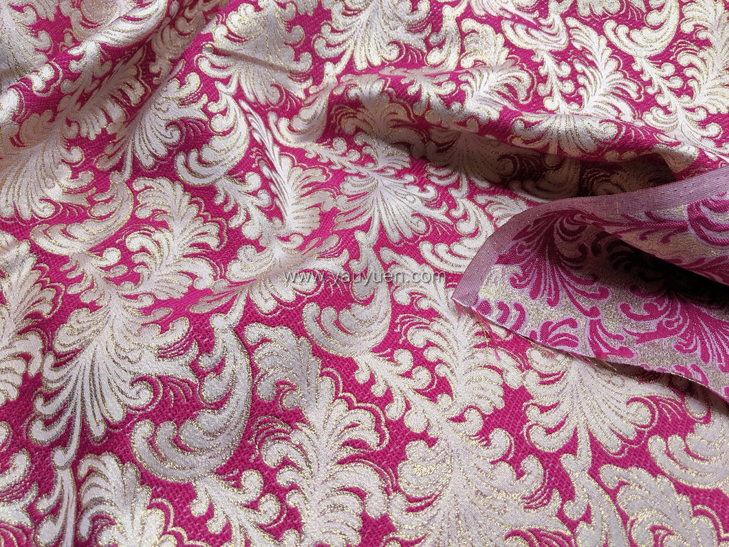 FS-370 - India Metallic Scroll Brocade (10 Colours)