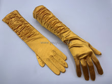 Load image into Gallery viewer, FS-481 - 15 inches Back Pleated Satin Bridal Gloves (13 colours)
