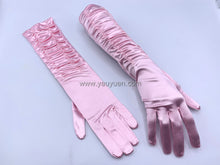 將圖片載入圖庫檢視器 FS-481 - 15 inches Back Pleated Satin Bridal Gloves (13 colours)
