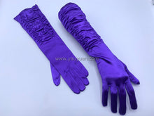 Load image into Gallery viewer, FS-481 - 15 inches Back Pleated Satin Bridal Gloves (13 colours)
