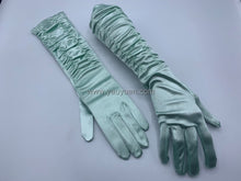 Load image into Gallery viewer, FS-481 - 15 inches Back Pleated Satin Bridal Gloves (13 colours)
