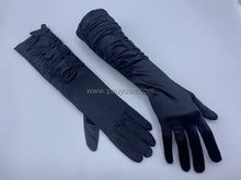 Load image into Gallery viewer, FS-481 - 15 inches Back Pleated Satin Bridal Gloves (13 colours)
