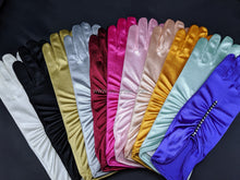 將圖片載入圖庫檢視器 FS-9783 - 11 inches Back Strass Satin Bridal Gloves (14 colours)
