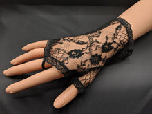 將圖片載入圖庫檢視器 FS-L0901C - 6 inches Fingerless Lace Gloves (1 Colour)

