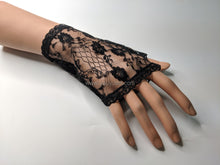 Load image into Gallery viewer, FS-L0901 - 6 inches Fingerless Lace Gloves (4 Colours)
