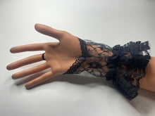 Load image into Gallery viewer, FS-L0903 - 8 inches Ruffle Cuff Fingerless Lace Gloves (1 Colour)
