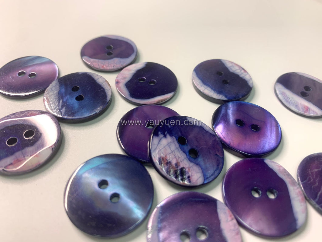 YY-SBP001 - 2.2cm Shell Button - Purple (1 Colour)